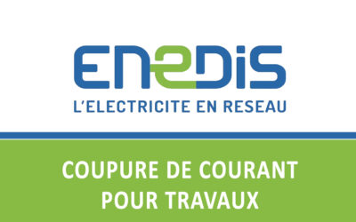 ENEDIS – Coupure d&rsquo;électricité le 10 janvier 2022