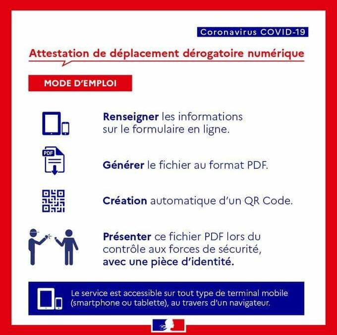 Attestation de déplacement au format numérique : mode d’emploi