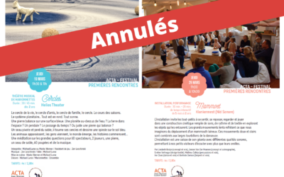 Annulation – Spectacles jeunes publics