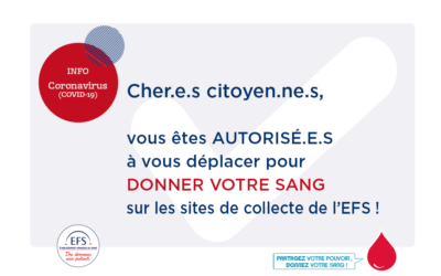 Covid-19 : Donnez votre sang en toute sécurité !