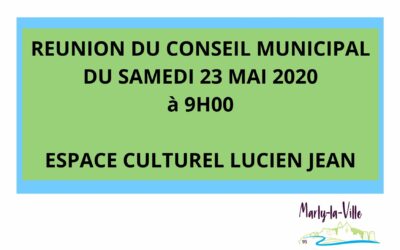 Conseil Municipal du 23 Mai 2020