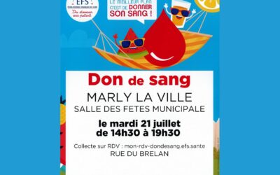 Don de sang Marly-la-Ville 21 juillet