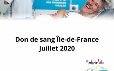 Don de sang juillet 2020 en Île-de-France