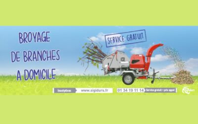 Opération gratuite de broyage de branches à domicile