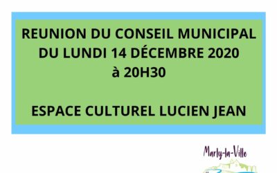 Conseil municipal du 14 décembre 2020