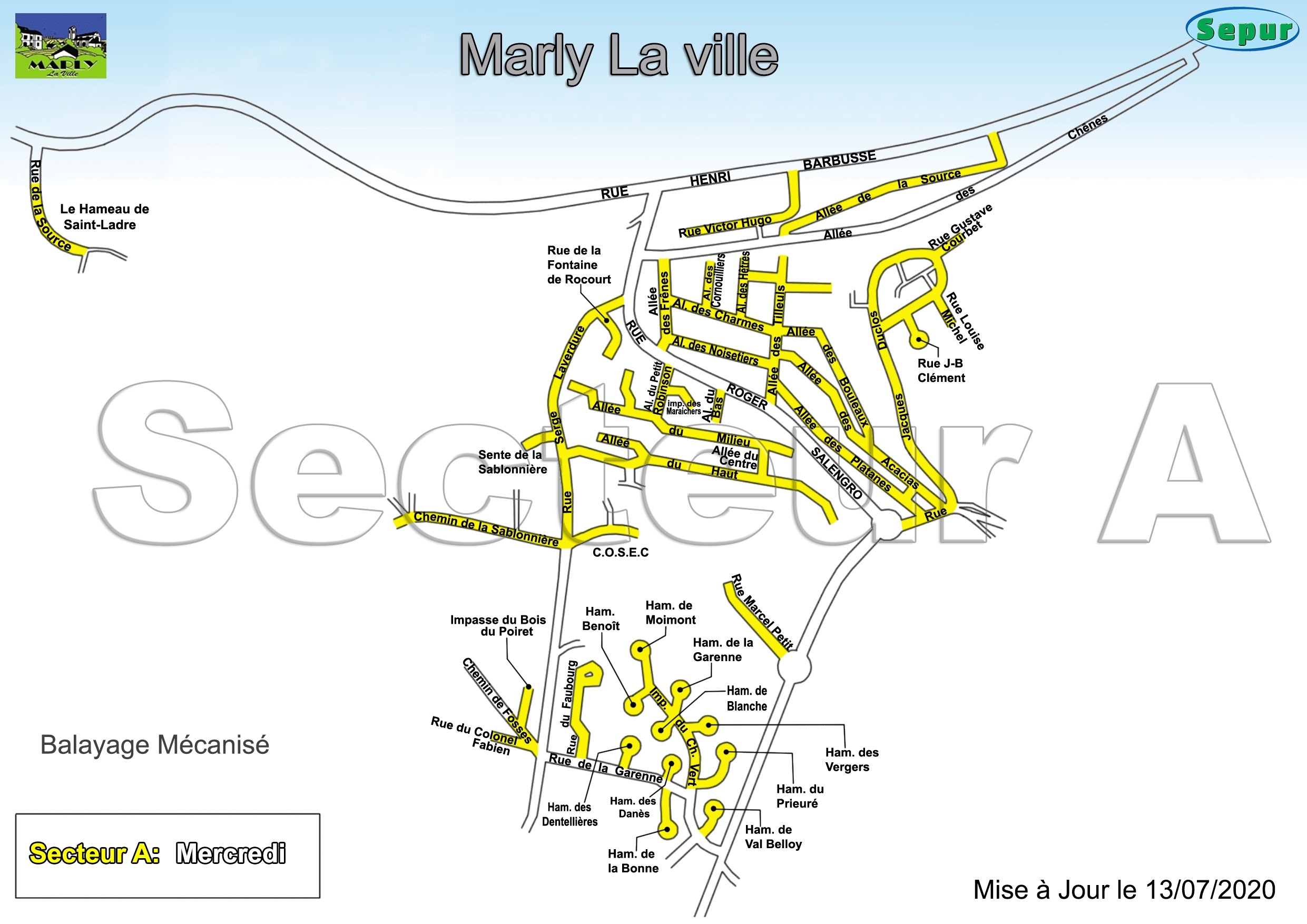 SEPUR Balayeuse plan complet MLV mise a jour le 13-07-2020