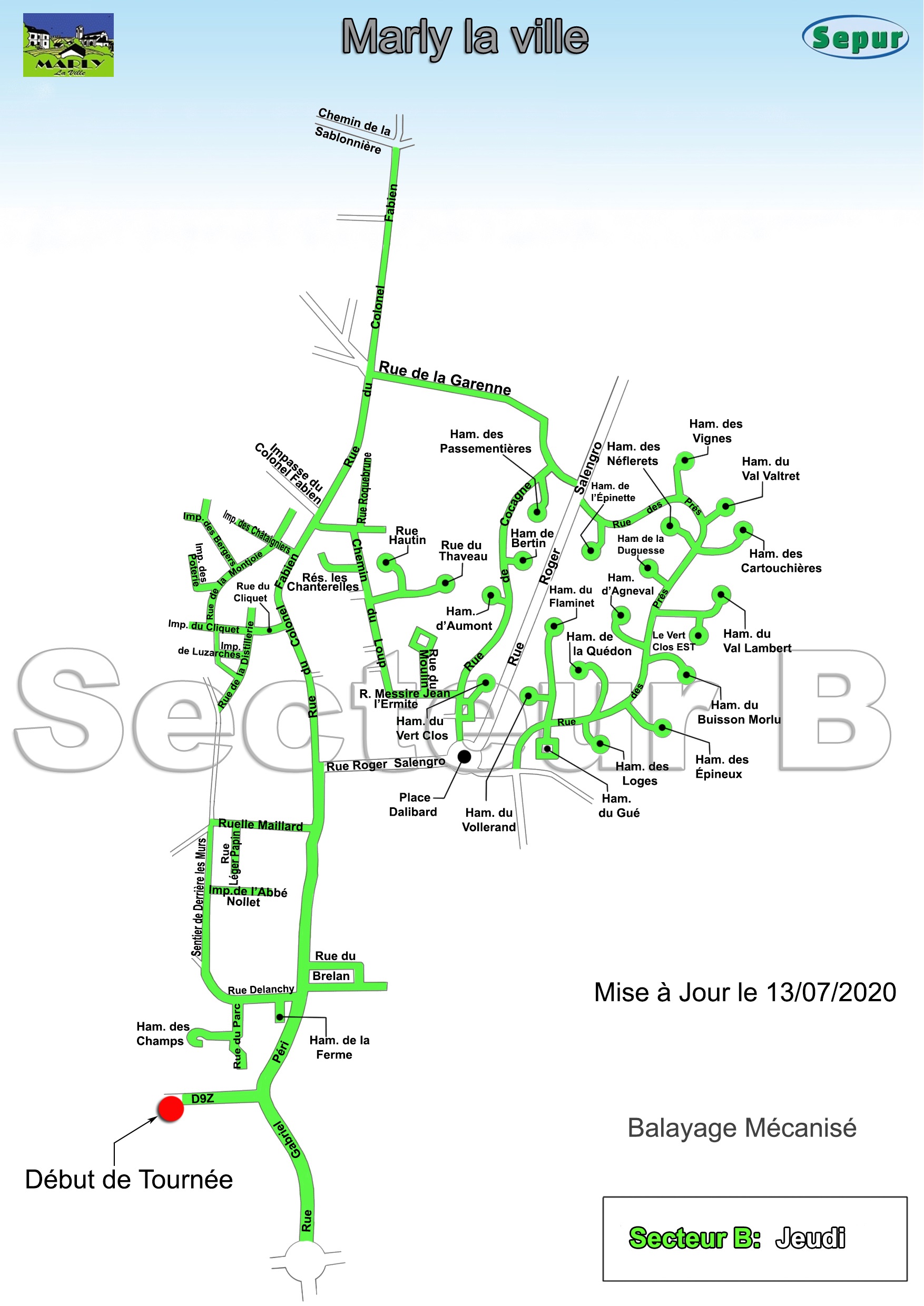SEPUR Balayeuse plan complet MLV mise a jour le 13-07-2020