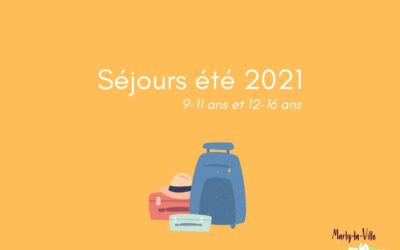 Séjours été 2021 – Service enfance et jeunesse