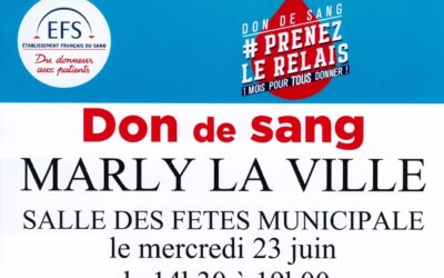 Don de sang – Mercredi 23 juin 2021