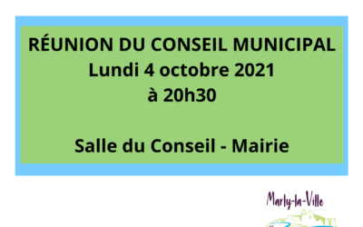 Conseil Municipal – 4 octobre 2021