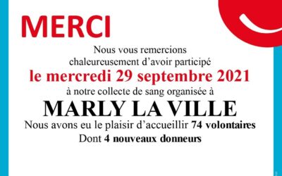 Don du sang >> l&rsquo;EFS remercie les Marlysiens