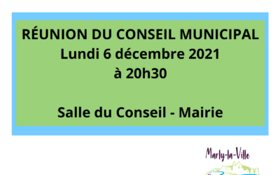 Conseil Municipal le 6 décembre 2021