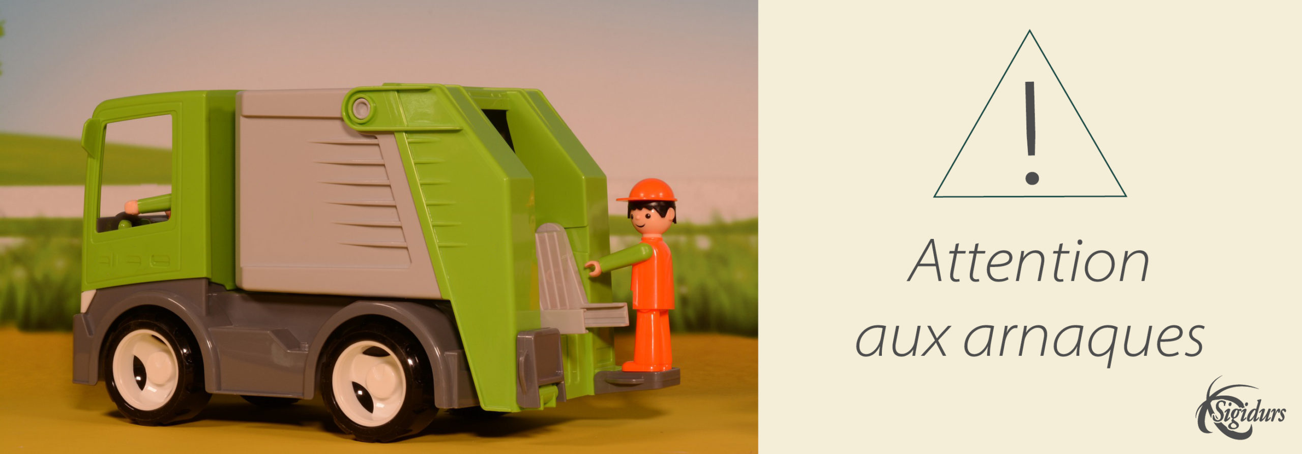 Site web bandeau actu faux éboueurs