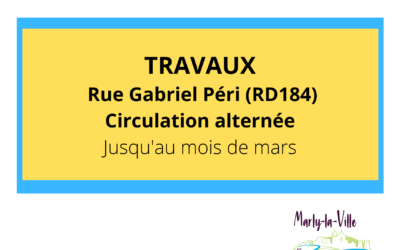 Travaux – Rue Gabriel Péri (RD184)