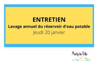 Lavage annuel du réservoir d&rsquo;eau potable