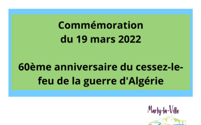 Commémoration – 60ème anniversaire du cessez-le-feu de la guerre d’Algérie