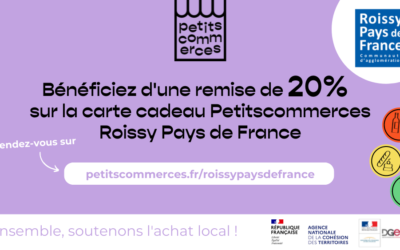 La Communauté d&rsquo;agglomération Roissy Pays de France poursuit son action de soutien aux commerçants !