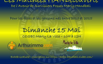 Matinées HANDécouverte de l&rsquo;Avenir de Survilliers-Fosses-Marly Handball