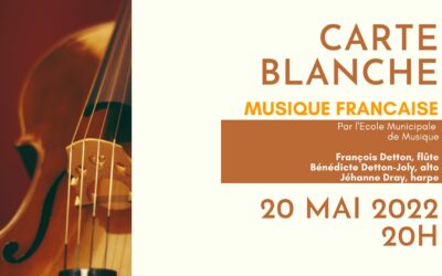 Carte Blanche – Musique française : c’est ce vendredi !