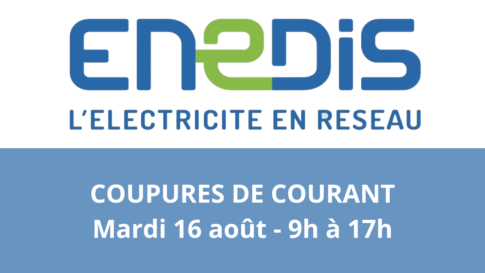 ENEDIS – Coupures de courant (1)