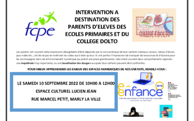 Conférence : Mieux appréhender les espaces numériques de nos enfants