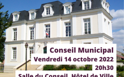 Conseil Municipal du 14 octobre 2022