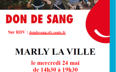 Don du sang, le mercredi 24 mai : prenez rendez-vous !