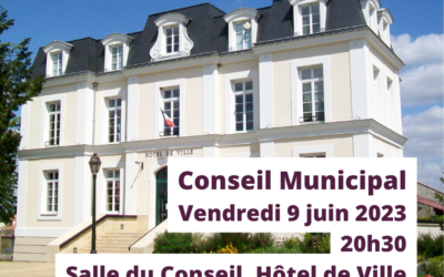 Conseil Municipal du 9 juin 2023