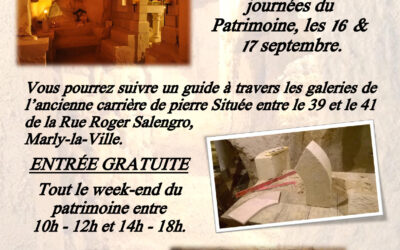 Visites des carrières des Fouines du Marly Souterrain, les 16 et 17 septembre
